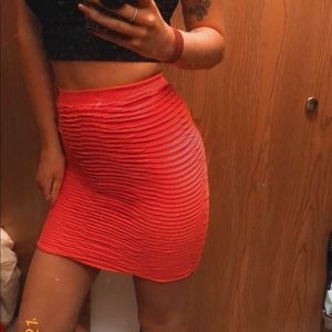 Hot pink pencil skirt